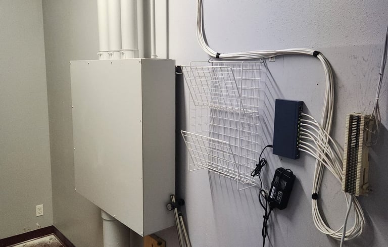 Network switches installed.