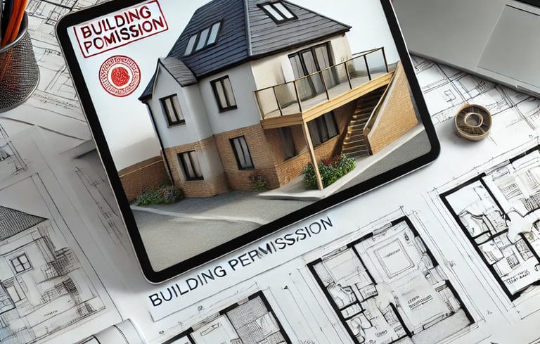 3d planning permission and building regulations London