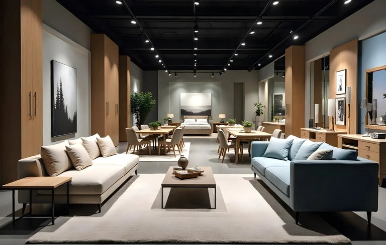 furniture showroom interior design