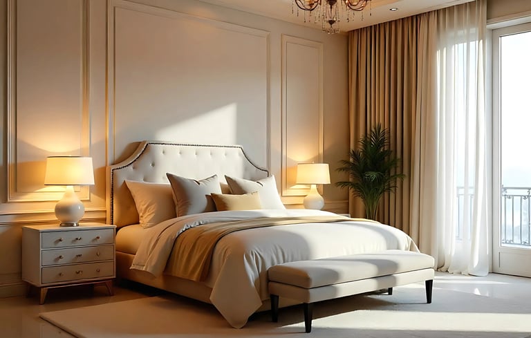 Luxurious bedroom interior design