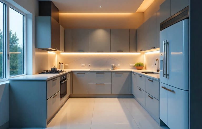 U Shape Modular Kitchen Design