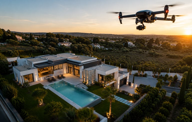 Photographie immobilière aérienne par drone
