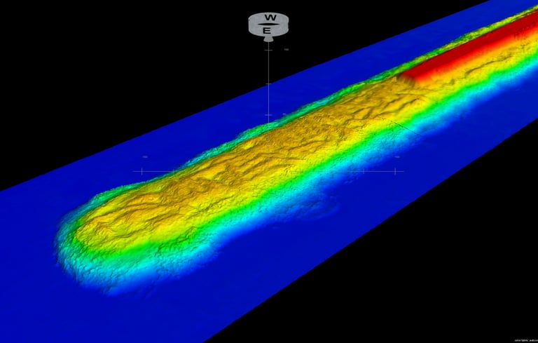 batimetría de vertidos de precisión obra marítima