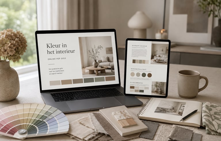 Online cursus kleur en interieur met praktische uitleg over kleurgebruik