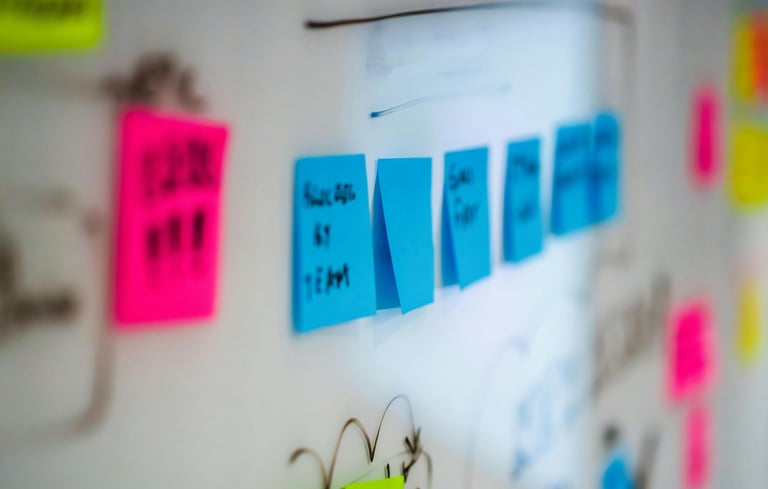 busy whiteboard symbolizing overload and lack of attention by the leader