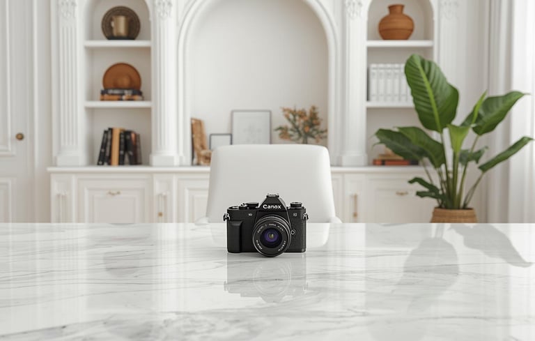 camera on a desk