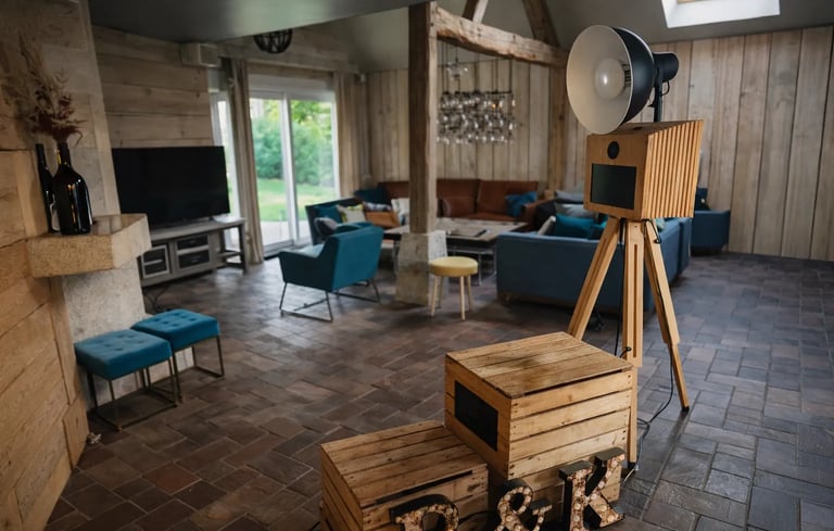 un photobooth au design retro