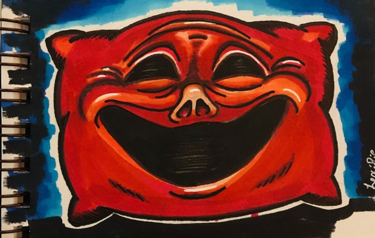 excited, elated, happy, overjoyed pillow.