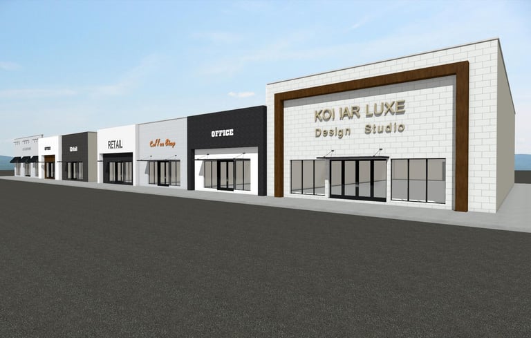 rendering of commercial retail center