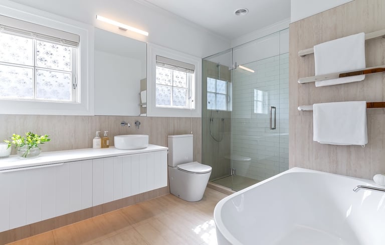 Renovated Bathroom by Qualitas Builders in Auckland