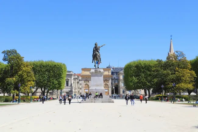 Statue équestre de Marc Aurèle dans le musée du Capitole à Montpellier