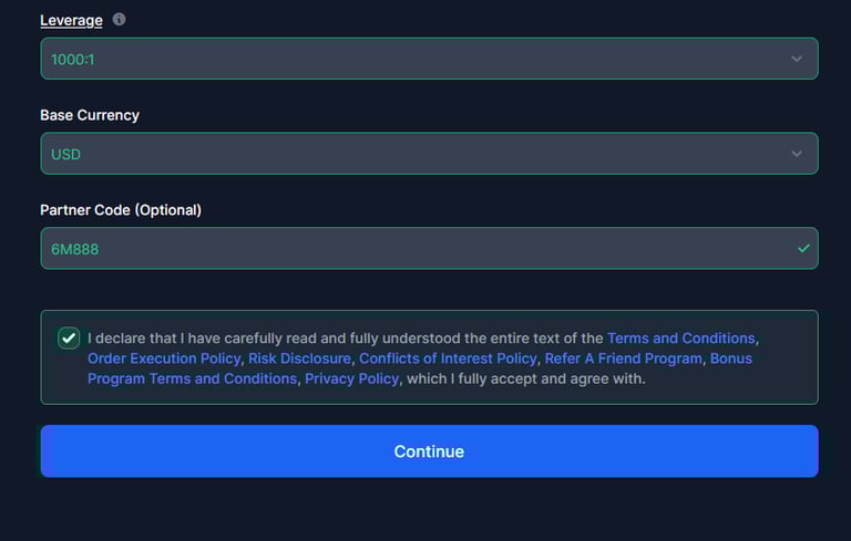XM Partner Code Cashback