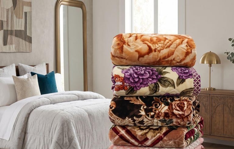 Wholesale bulk mink blankets in single and double bed sizes supplied by Rgl Textile Corp Jaipur
