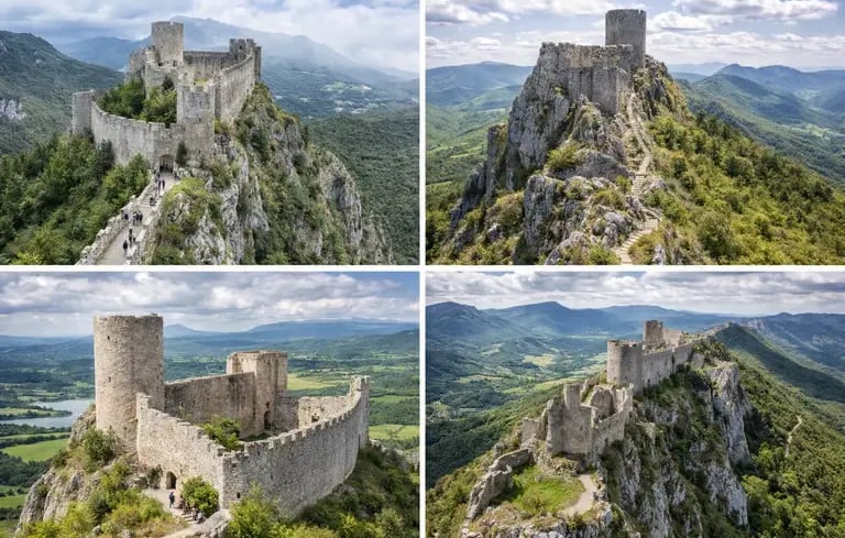 Cathar castles in the Aude and Pyrenees region