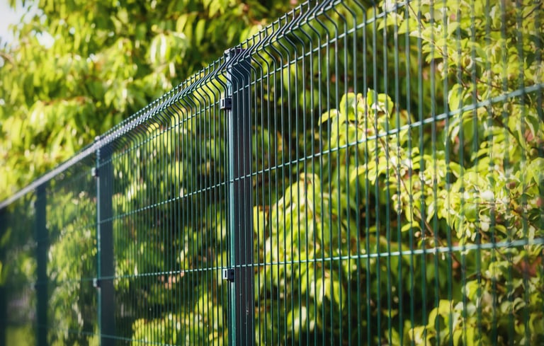 Exemple de panneau de clôture produit et soudé à l’aide de notre machine de soudage.