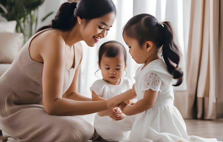 Domestic maid providing child care in Singapore