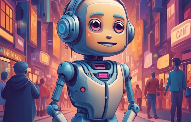 Vibrant marketing visuals showcasing AI-driven campaign strategies.