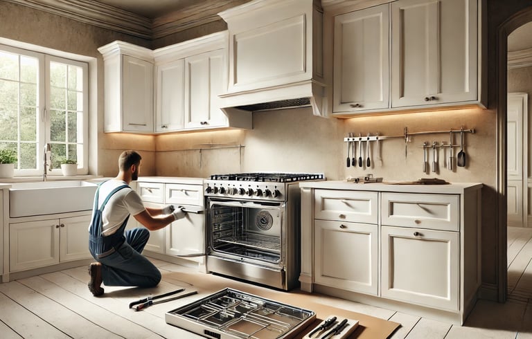 TSSA certified technician doing appliance installation