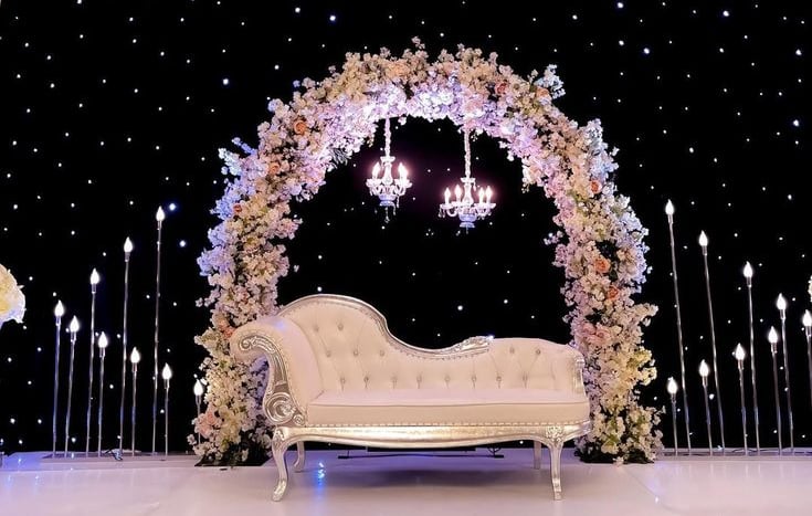 Reception Decoration at our Crystal Palace at Mihira Banquets