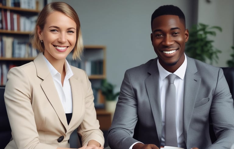 Business Owners smiling