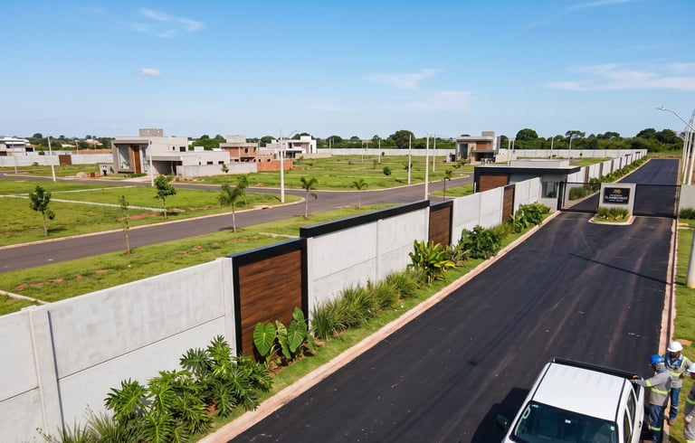 Muro pre moldado de concreto em Cuiabá - Grupo Traço