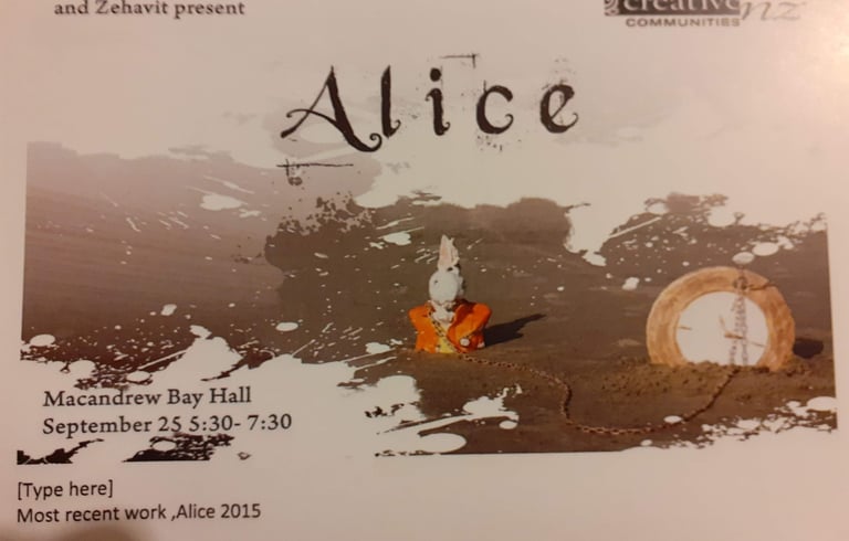 poster form Alice in wonderland ceramic exhibit