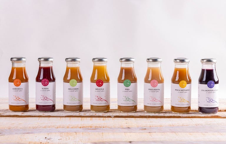 Succhi di frutta no zuccheri Podere Francesco per bar pasticcerie hotel
