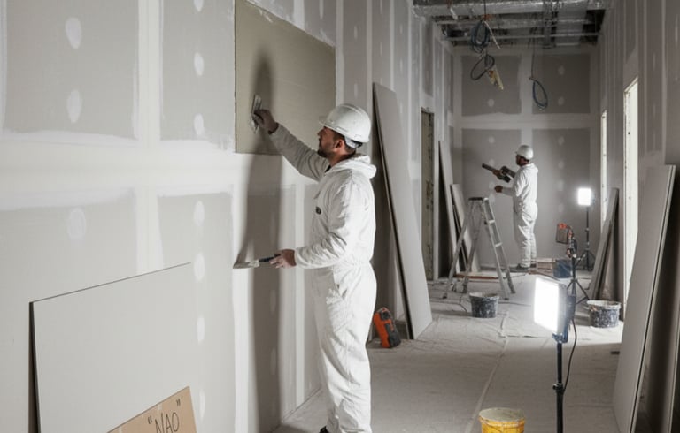 Professional Taper Jointer tool applying joint compound to drywall.