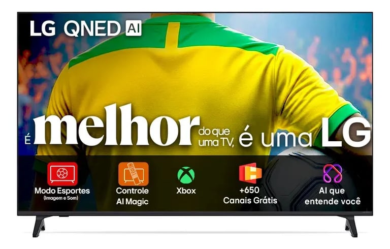 LG QNED 4K (Série 50QNED73) — Cores Puras, Portal de Games e Inteligência de Ponta