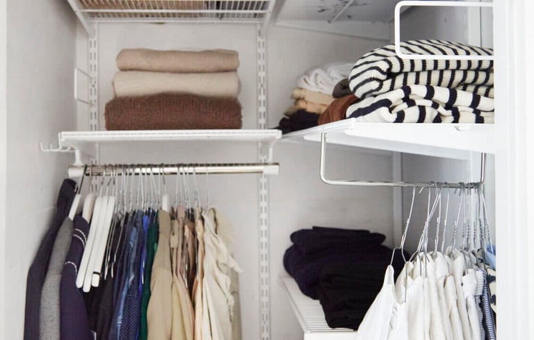 Elfa drabinių sistema | Elfa Wardrobe | lentynu-sistemos.lt