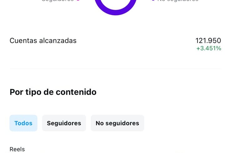 Excelentes resultados organicos en una cuenta de instagram