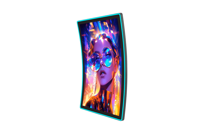 the side angel of claratech's 4k j curved monitor