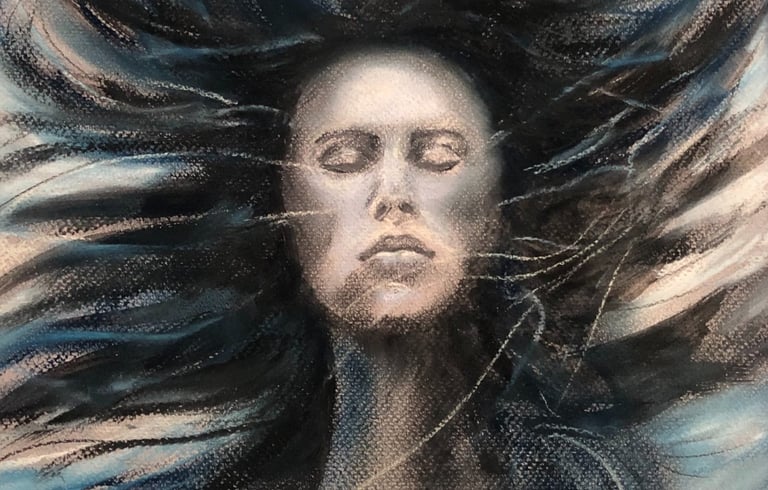 CBM Art Rhapsody in Blue Graphite & Chalk Pastel