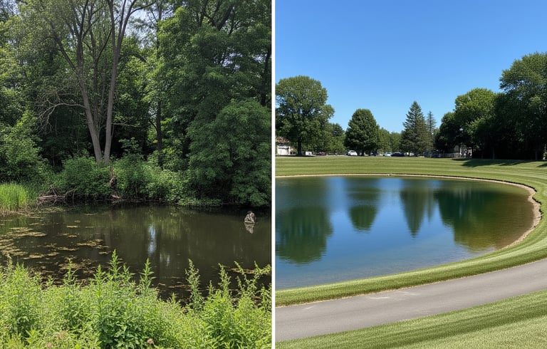 Ponds & Drainage — New clearing, pond repair, spillways, dam repair.