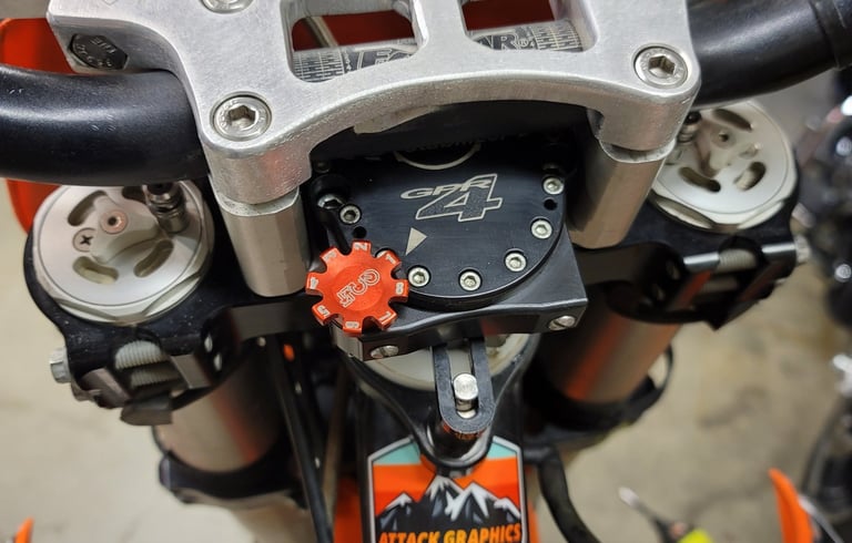 Modified KTM Steering Stabilizer