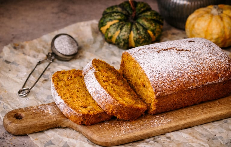 Home moments journal scene of an autumn kitchen with baked bread and warm tones