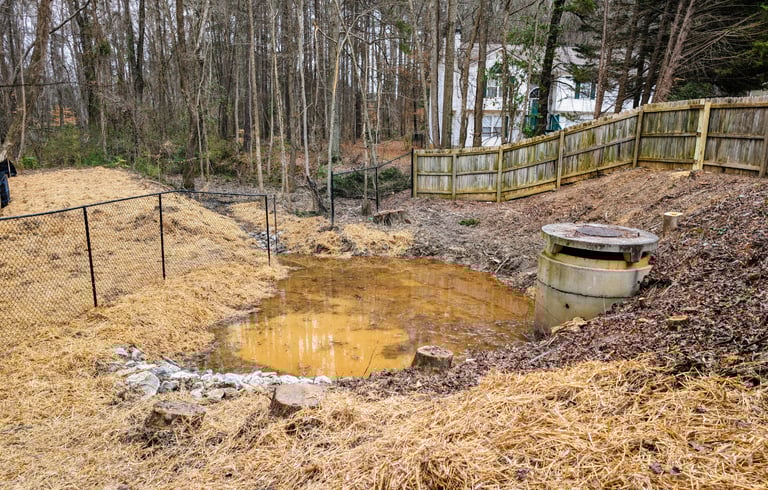 retention pond after renovation by north georgia clearing and excavation llc