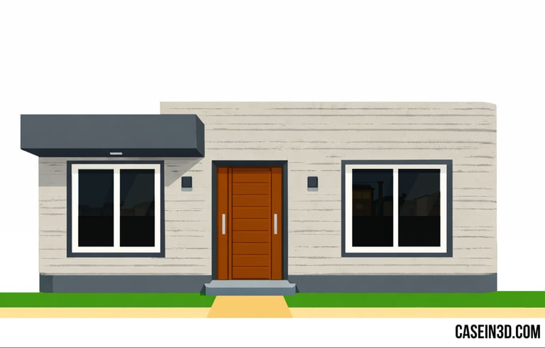 3D‑printed eco house in Angola built by Power2Build, with curved walls and green roof