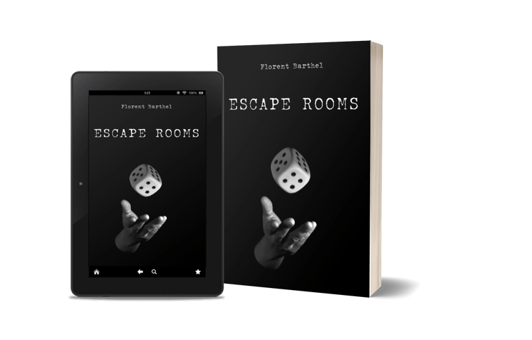 Mockup e-book et broché Escape Rooms - Florent Barthel