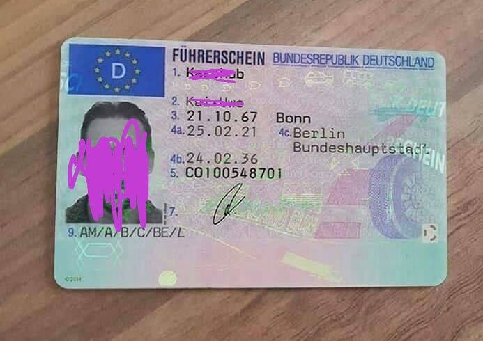 authentic German driving license, echten deutschen Führerschein