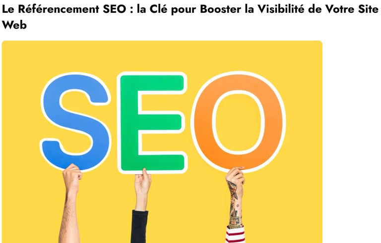 Le Référencement SEO : la Clé pour Booster la Visibilité de Votre Site Web