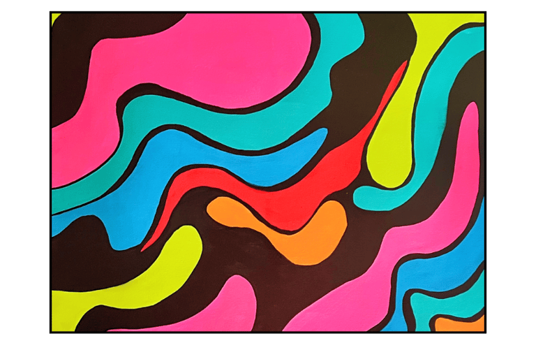 Abstract Art by Frankie Cervantes - Colors of the 60s Retro Art 