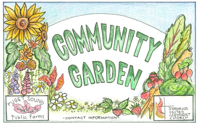 community garden at stanwood united methodist church