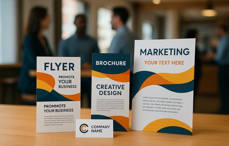 Flyers, brochures et supports marketing pour la communication d’entreprise