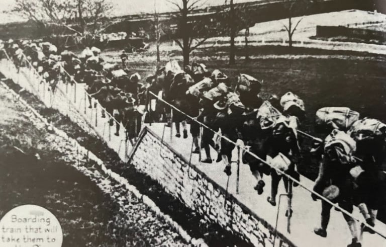 Preparing to board the train departing JB