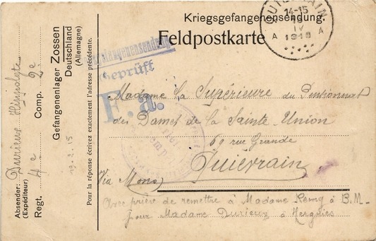 Kriegsgefangenen Kriegsgefangenensendung