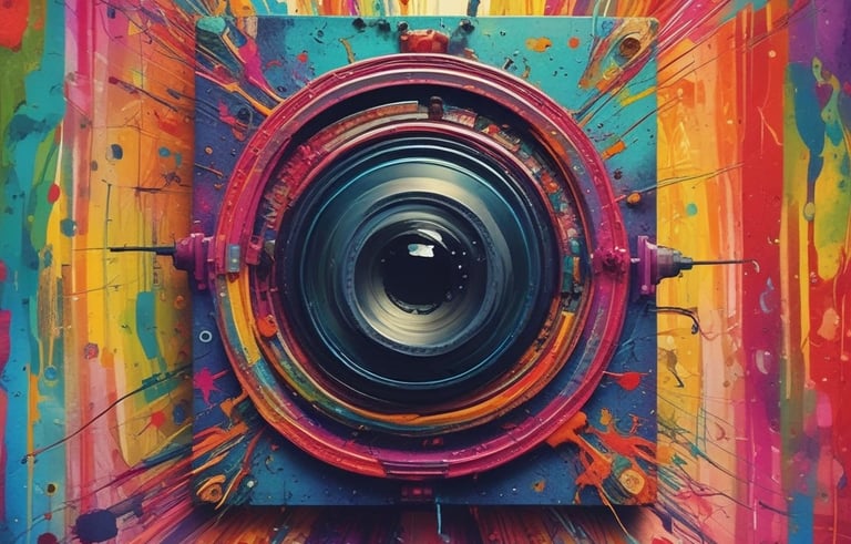 brown and white wooden round frame