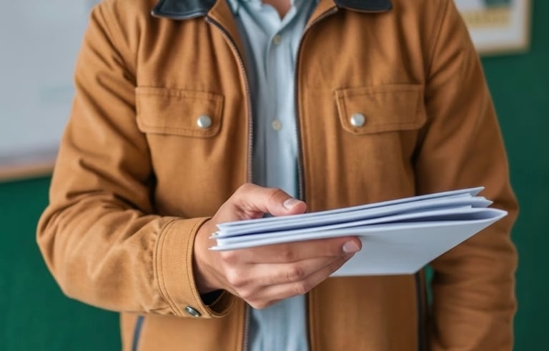 Hand extended out hold legal paperwork, symbolizing reliable and accurate delivery of legal process.