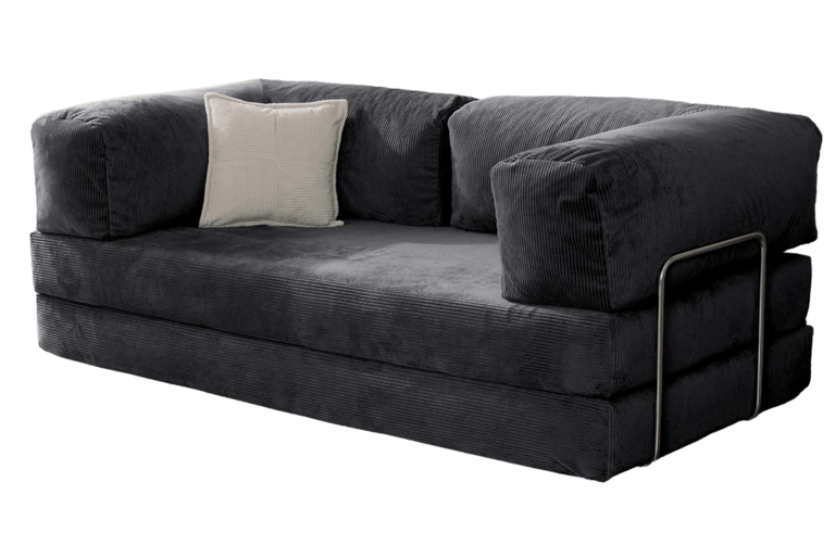 a couch with pillows and pillows on it