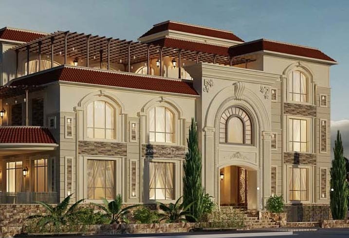 شاهد واجهات فيلات سكنية كلاسيك فخمة